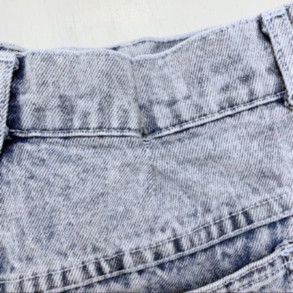 Vintage 90s Mom Jeans Lace-Up Cuff Tapered High Waisted White Washed 26 - Picture 8 of 10